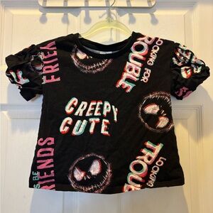 Walt Disney World Nightmare Before Christmas Creepy Cute Black Kids Top